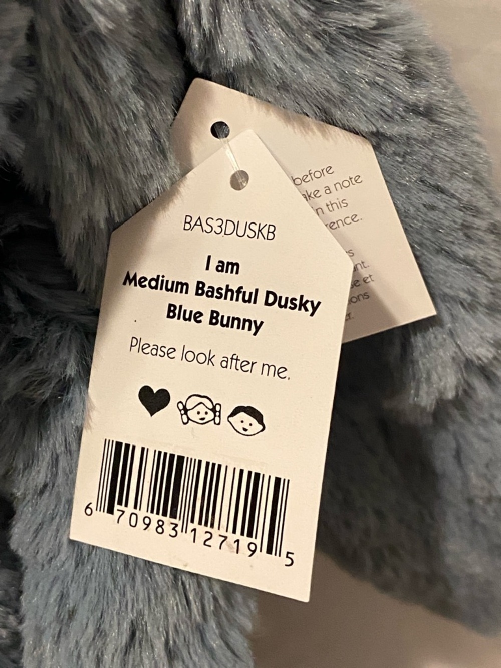 Jellycat Bashful Dusky Blue Bunny RARE Plush Brand New With Tags - Picture 5 of 9